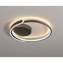 Ver imagem 2 de Plafon Moderno Redondo Preto 50cm Led 25w 3000k Bivolt 14592-pl