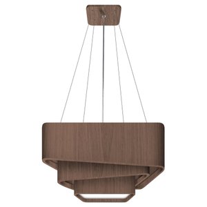 Pendente Trinity Quadrado 70cm - 5 Luzes Adrilustres Imbuia