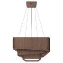 Ver imagem 1 de Pendente Trinity Quadrado 70cm - 5 Luzes Adrilustres Imbuia