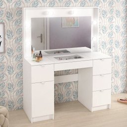 Penteadeira Camarim com Espelho e Porta Objetos Bianca  - 1