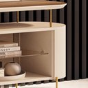 Ver imagem 6 de Rack para Sala de Estar Tv 85 Pol Orgânico Sâmia B01 Off White Castanho - Lyam Decor