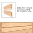 Ver mais imagens de Rack Suspenso com Prateleira 180cm e Suporte para TV até 80 Finne Polegadas P14 Branco - Mpozenato