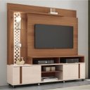 Ver imagem 2 de Estante Home Theater para Tv até 55 Pol. Vitral Nature/off White - Hb Móveis