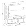 Estante Home Theater para Tv até 55 Pol. Vitral Nature/off White - Hb Móveis - 4