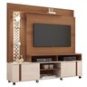 Estante Home Theater para Tv até 55 Pol. Vitral Nature/off White - Hb Móveis - 1