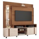 Ver imagem 1 de Estante Home Theater para Tv até 55 Pol. Vitral Nature/off White - Hb Móveis