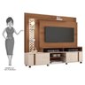 Estante Home Theater para Tv até 55 Pol. Vitral Nature/off White - Hb Móveis - 3