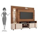 Ver imagem 3 de Estante Home Theater para Tv até 55 Pol. Vitral Nature/off White - Hb Móveis