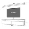 Bancada Suspensa 180cm com Prateleira e Suporte para TV até 60 Pol. Light H01 Freijó - Mpozenato - 4