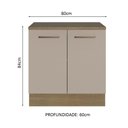 Ver imagem 4 de Balcão Multiuso 80cm 2 Portas Agata Madesa