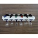 Ver imagem 3 de Porta Taças e Prateleira Adega New Suporte Decorativo para Vinhos e Garrafas Branco Laca