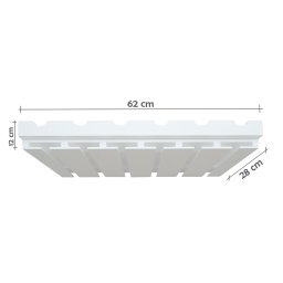 Porta Taças e Prateleira Adega New Suporte Decorativo para Vinhos e Garrafas Branco Laca - 4