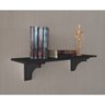Prateleira Decorativa Suporte para Livros com Cantoneira Mão Francesa Preto Laca - 2