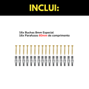 Ver imagem 6 de Kit 2 Cabideiros 1 Metro Aço Moderno + 2 Araras Rt 40cm Cabideiros Fixo de Parede Suporte Resistente