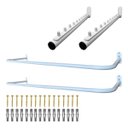 Ver imagem 1 de Kit 2 Cabideiros 1 Metro Aço Moderno + 2 Araras Rt 40cm Cabideiros Fixo de Parede Suporte Resistente