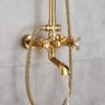 Chuveiro Ducha + Torneira Banheira Vintage Retrô Ouro Q/Frio - 2