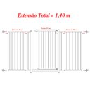 Ver imagem 3 de GRADE PORTÃO PET BEBÊ DIVISOR AMBIENTE 70 A 140 CM BRANCO