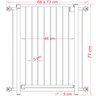 GRADE PORTÃO PET BEBÊ DIVISOR AMBIENTE 70 A 140 CM BRANCO - 4