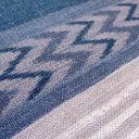 Ver imagem 2 de Capa de almofada VivaIN linho estampa ikat azul com cinza