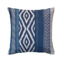 Ver imagem 1 de Capa de almofada VivaIN linho estampa ikat azul com cinza