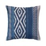 Capa de almofada VivaIN linho estampa ikat azul com cinza - 1