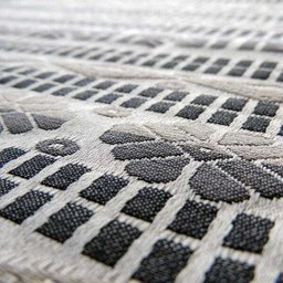 Capa de almofada VivaIN geométrico shantung bege com preto - 2
