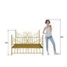Cama Queen em Ferro Clássica Elizabeth:dourado - 5