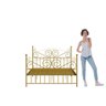 Cama Queen em Ferro Clássica Elizabeth:dourado - 7