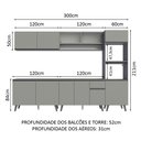 Ver imagem 4 de Armário de Cozinha Completa 300cm Nice Madesa 02