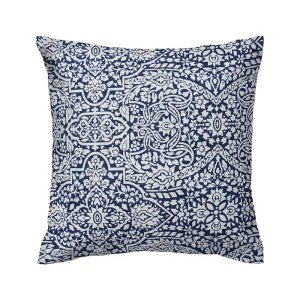 Capa de almofada VivaIN geométrico azul com branco