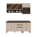 Ver imagem 2 de Cozinha Compacta Connect 7 Portas 2 Gavetas 100% Mdf Duna/cristal - Henn