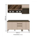 Ver imagem 4 de Cozinha Compacta Connect 7 Portas 2 Gavetas 100% Mdf Duna/cristal - Henn