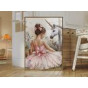 Ver imagem 3 de Quadro Decorativo Bailarina Unicórnio Quarto Menina Decoração