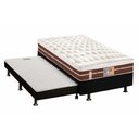 Ver imagem 1 de Cama Box c/Auxiliar Solteiro: Colchão Castor Pocket Silver Star Air Híbrido + Base CRC Courano Black