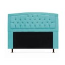 Ver imagem 4 de Kit Cabeceira Geovana e Calçadeira Veneza Solteiro 100cm Suede Renascer Decor:Azul Turquesa