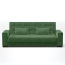 Ver imagem 3 de Sofá Cama 02 lugares Lisboa Suede Pés de Madeira - D’Rossi - Verde