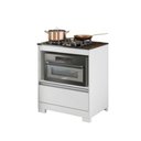 Ver imagem 3 de Balcão para Cooktop 4 Bocas Com 1 Gaveta e Espaço para Forno Branco New/Granito