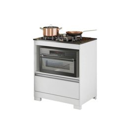 Balcão para Cooktop 4 Bocas Com 1 Gaveta e Espaço para Forno Branco New/Granito - 3