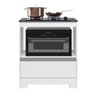 Balcão para Cooktop 4 Bocas Com 1 Gaveta e Espaço para Forno Branco New/Granito - 4