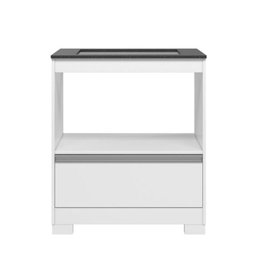 Balcão para Cooktop 4 Bocas Com 1 Gaveta e Espaço para Forno Branco New/Granito - 1