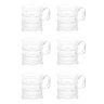 Cj 6 Canecas de Vidro Para Café Vintage Transparente 245ml Lyor - 1