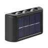 Luminária Arandela Solar Led para Parede Área Externa Jardim Garagem Led Branco 6 Fachos Impermeá - 1