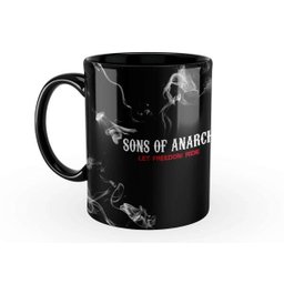 Caneca Sons Of Anarchy Black 325 Ml Interior E Alça Preta - 1