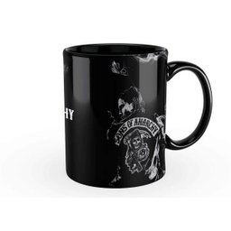 Caneca Sons Of Anarchy Black 325 Ml Interior E Alça Preta - 2
