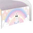 Ver imagem 3 de Cama Solteiro Infantil Unicórnio Bebê com Grade MDF Rosa Casah