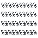 Ver imagem 4 de Kit 10 Conjuntos De Mesa Com 4 Cadeiras De Madeira Dobravel 70X70 Preto - Preto