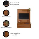 Ver imagem 3 de Painel Home Chicago com 2 Portas Tv até 60 Polegadas C/ Rodízios - Lukaliam Móveis