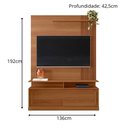 Ver imagem 2 de Painel Home Chicago com 2 Portas Tv até 60 Polegadas C/ Rodízios - Lukaliam Móveis