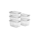 Ver imagem 1 de Kit 5 Organizadores 27l Plasvale Transparente
