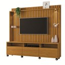 Ver imagem 2 de Estante Home Ripado Absoluto para Tv até 65 Polegadas -2 Portas e Nicho com Leds -rodizio -carmolar: